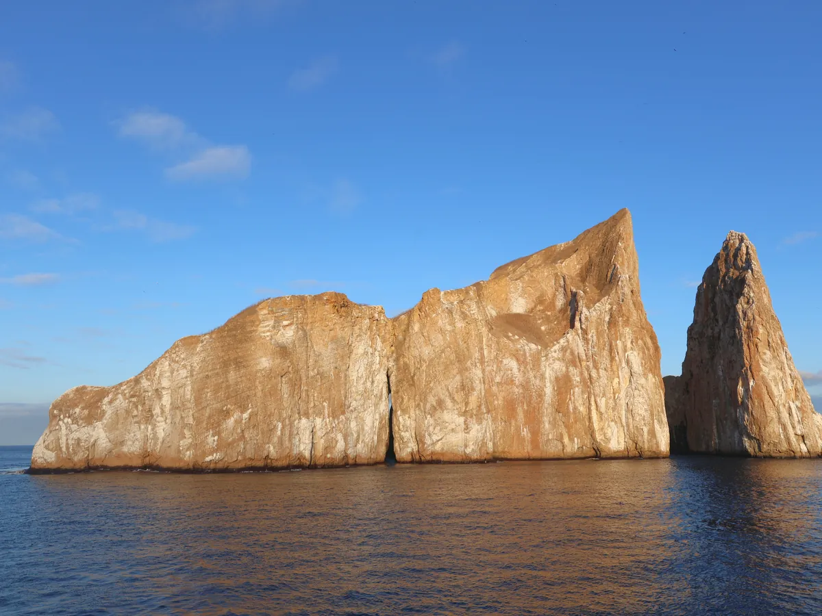 Kicker Rock (León Dormido) at golden hour, San Cristóbal, Galápagos