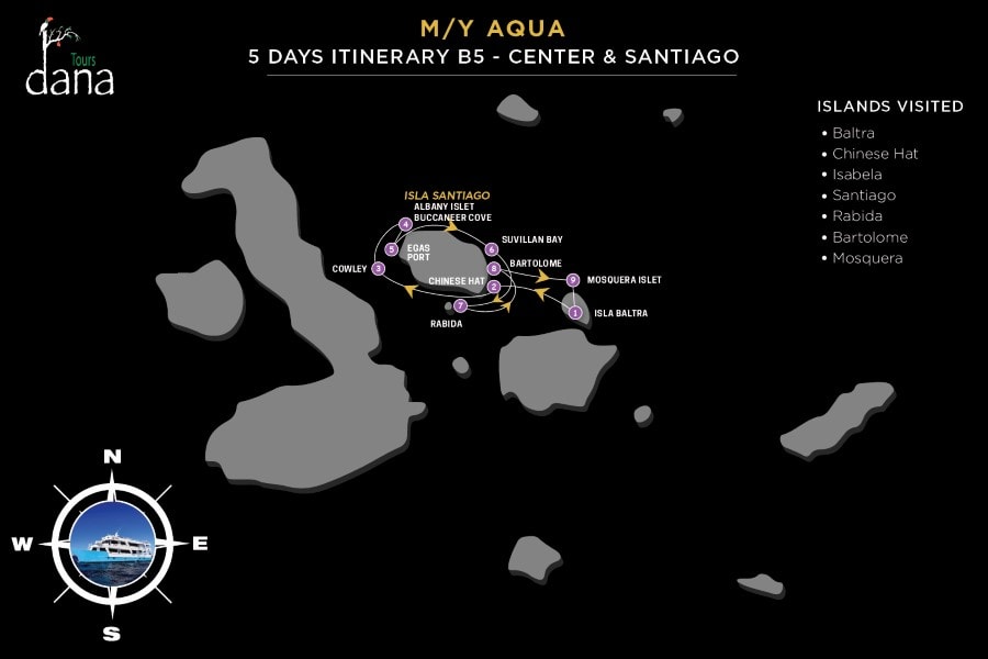 MY Aqua 5 Days Itinerary B5 - Center &amp; Santiago
