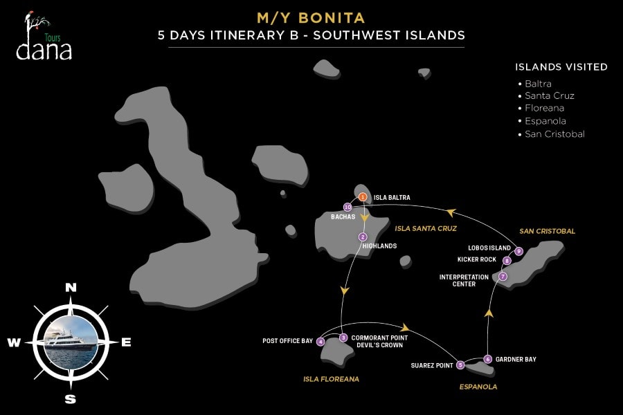 MC bonita 5 Days Itinerary B - Southwest islands