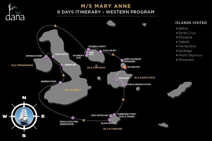 MS Mary Anne 8 Days Itinerary - Western Islands