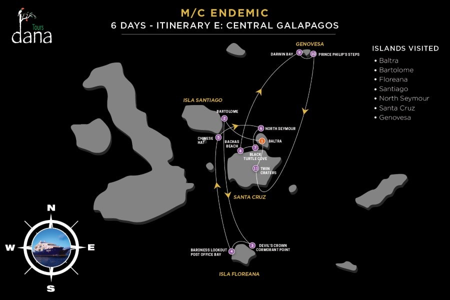 Endemic 6 Days - E Central Galapagos