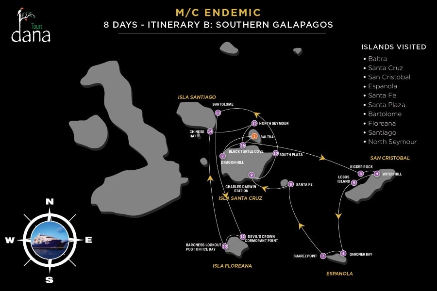 Endemic 8 Days - B Southern Galapagos