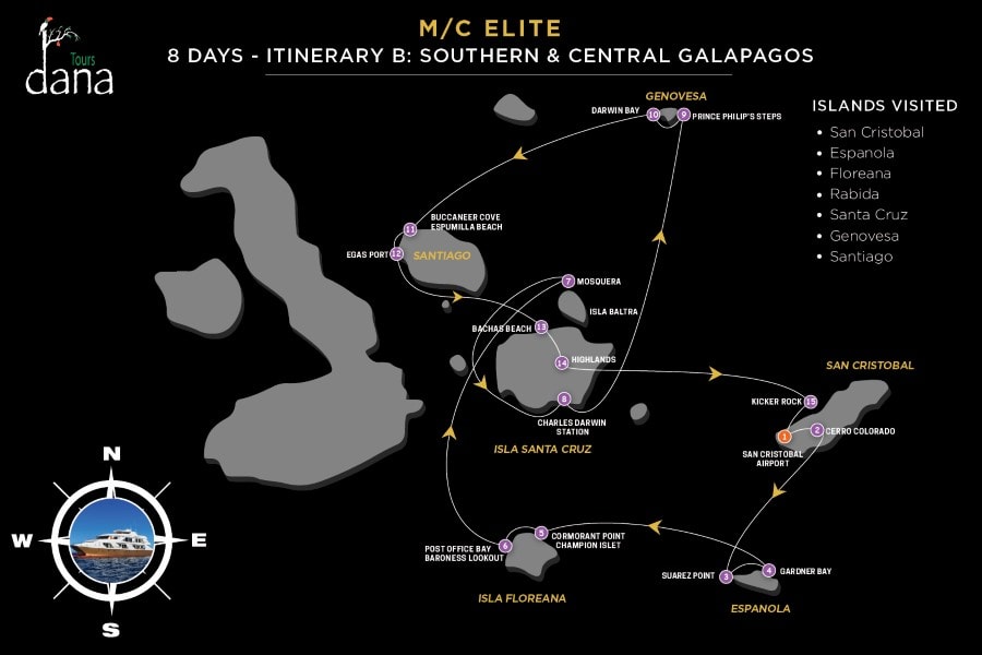 Elite 8 Days - B Southern & Central Galapagos