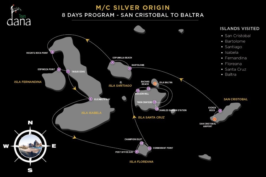 Silver Origin 8 Days Program - San Cristobal to Baltra