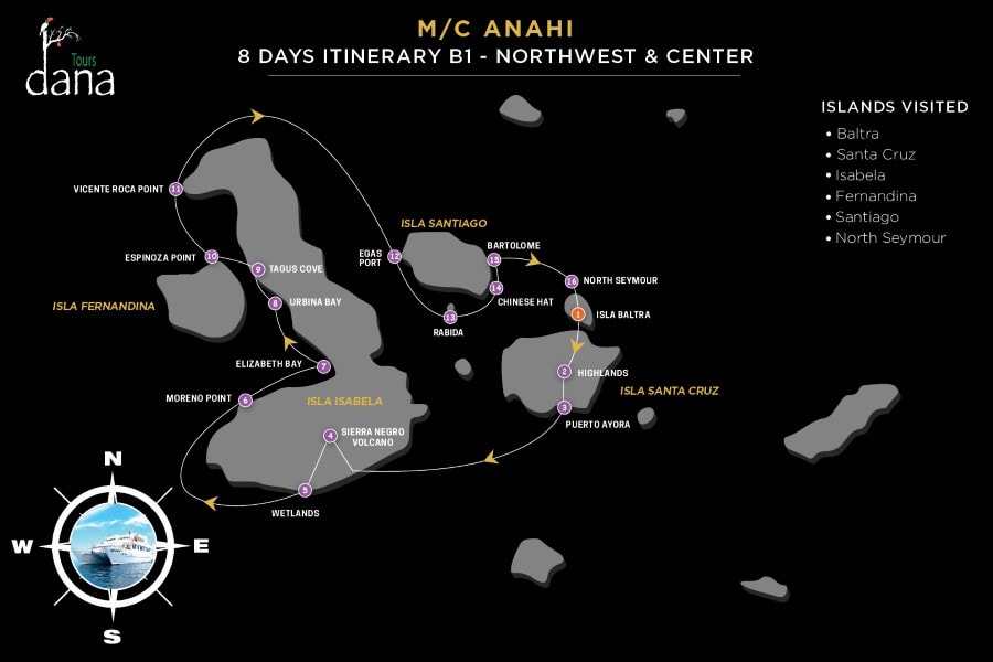 MC Anahi 8 Days Itinerary B1 - Northwest &amp; Center
