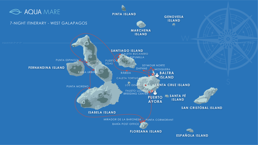 Aqua Mare Galapagos West Itinerary
